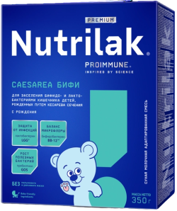 Смесь молочная сухая Nutrilak Premium (Нутрилак Премиум) Caesarea Бифи, 350 г