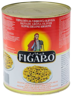 Оливки зеленые резаные, 3 кг