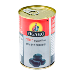Оливки Черные без косточки, 400 г (масса продукта 170 г)