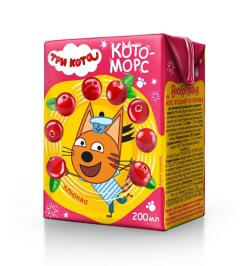  Кото-морс Три кота ягодный из клюквы, 200 мл