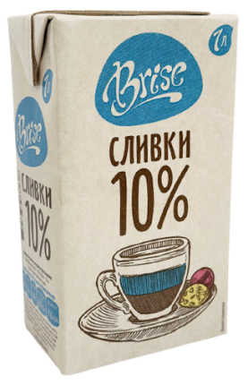 Сливки питьевые 10%, 1 л