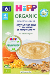 Каша сухая безмолочная зерновая Мультизлаки с тыквой и морковью, 200 г