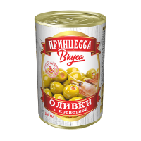 Оливки с начинкой из КРЕВЕТКИ б/к,300 мл 