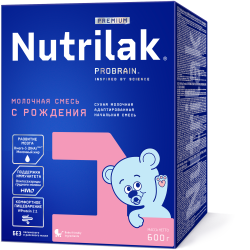 Смесь Nutrilak Premium 1 с 0 до 6 мес, 600 г