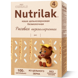Каша Нутрилак Premium Рисовая PROCEREALS безмолочная низкоаллергенная цельнозерновая, 200г