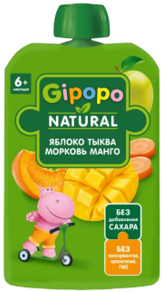 Пюре Яблоко Тыква Морковь Манго, 90 г 