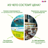 Пюре HiPP (Хипп) Лапша с морской рыбой и овощами в сливочном соусе, 190 г