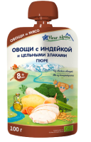Пюре Fleur Alpine (Флер Альпин) Овощи с индейкой и цельными злаками, 100 г 