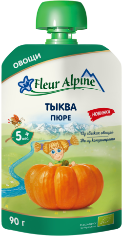 Пюре FLEUR ALPINE  тыква 90г (пауч)