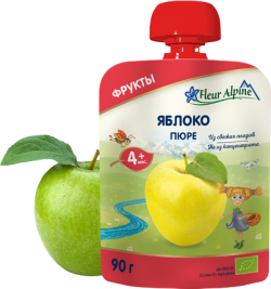 Пюре FLEUR ALPINE  яблоко 90г (пауч)
