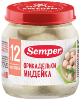 Пюре Semper (Сэмпер) Фрикадельки Индейка, 125 г