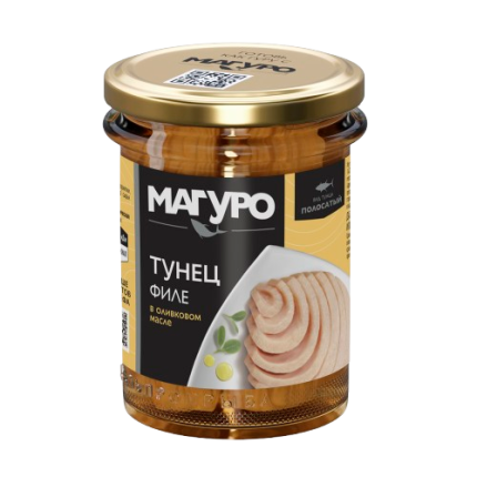 Филе тунца полосатого в оливковом масле, 200 г