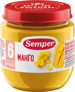 Пюре Semper (Сэмпер) Манго, 125 г