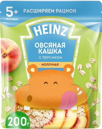 Каша молочная овсяная с персиком с 5 месяцев, 200 г