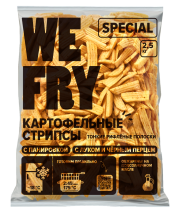 Картофельные Стрипсы с панировкой с луком и черным перцем (FMB21) быстрозамороженные Special We Fry, 2,5 кг
