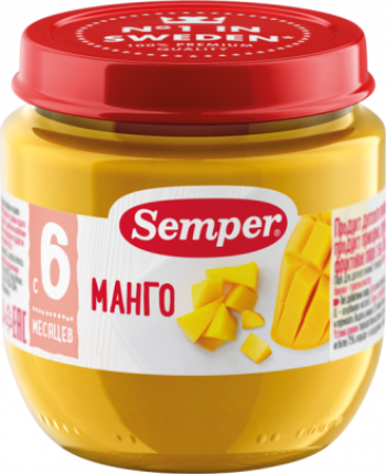 Пюре Semper (Сэмпер) Манго, 125 г