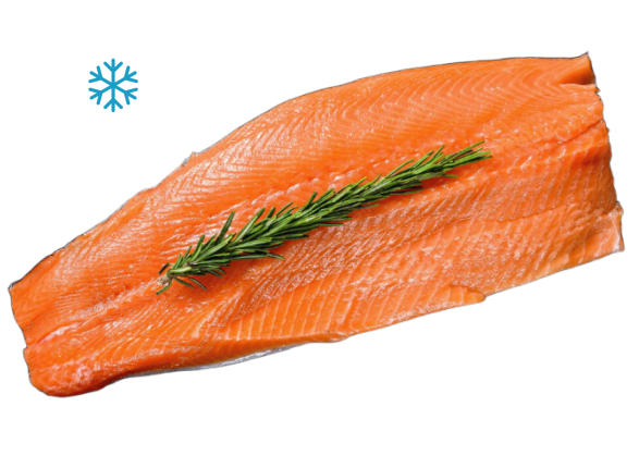 Форель радужная (филе) малосоленая замороженная трим D, около 2 кг, весовая
