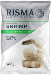Креветки очищенные с хвостом с/м 31/40, 1кг
