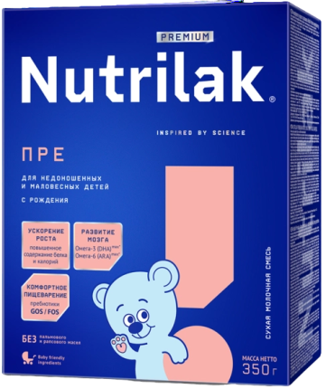 Смесь Нутрилак (Nutrilak) Premium ПРЕ, 350 г