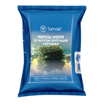 Морская капуста сушеная (чипсы нори) со вкусом Картофеля, 4 г