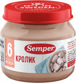 Пюре Semper (Сэмпер) Кролик, 80 г