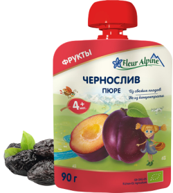 Пюре ORGANIC чернослив Флер Альпин, 90 г 