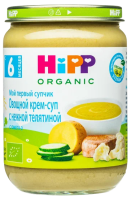 Пюре HiPP (Хипп) Овощной крем-суп с нежной телятиной, 190 г