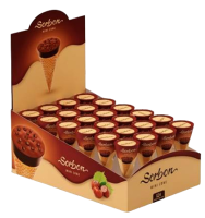 Мини-рожок Фундук и ВОЗДУШНЫЕ ЗЕРНА с какаосодерж. начинкой, 20 г