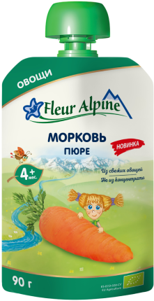 Пюре Fleur Alpine (Флер Альпин) Морковь, 90 г