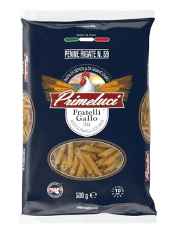 Макаронные изделия PRIMELUCI № 59 Penne Rigate Пенне Ригате, 500 г
