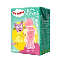 Коктейль молочный «Кото-коктейль» со вкусом «Бабл Гам», 200 мл.