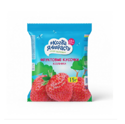 Кусочки фруктовые из яблок и клубники, 15 г