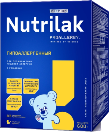 Смесь сухая Nutrilak Premium (Нутрилак Премиум) Гипоаллергенный, 600 г