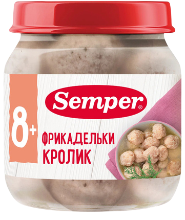 Пюре Фрикадельки Кролик,100 г