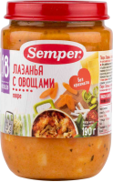 Пюре Semper (Сэмпер) Лазанья с овощами, 190 г 
