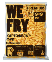 Картофель фри с панировкой 9х9 мм (S04) быстрозамороженный Premium We Fry, 2,5 кг