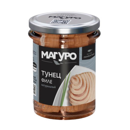 Филе тунца полосатого натуральное, 200г