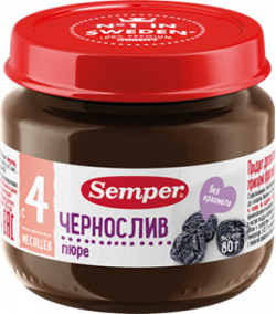 Пюре Semper (Сэмпер) Чернослив, 80 г