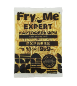 Картофель фри с панировкой 9х9 мм (FT9) быстрозамороженный Exspress Expert Fry Me, 2,5 кг
