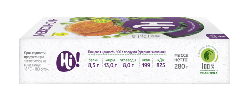 Растительные Котлеты cо вкусом курицы в панировке HiChicken замороженные, 280 г 