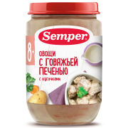 Пюре Овощи с говяжьей  печенью с 8 мес, 190 г