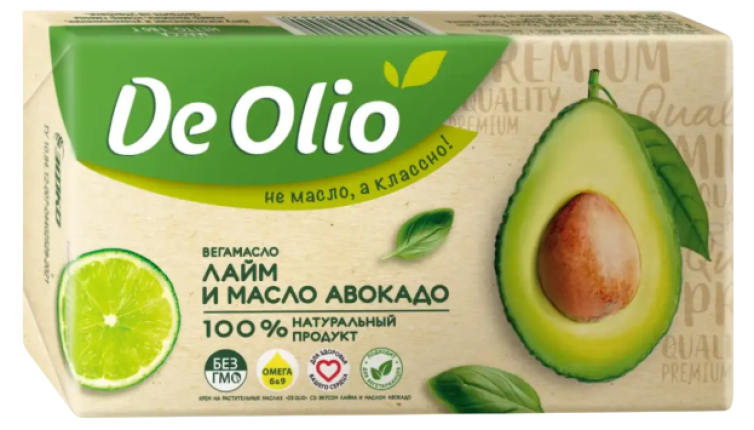 Крем на растит. маслах Вега-масло со вкусом лайма и маслом авокадо ,180 г 