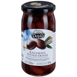 Маслины Каламата без косточки, 350 г (масса продукта 185 г)