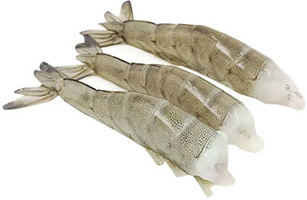 Креветки ваннамей без головы в панцире мороженая 21/25, 1 кг