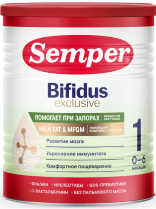 Смесь сухая Semper Bifidus Exclusive (Сэмпер Бифидус Эксклюзив) 1,  400г