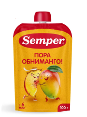 Пюре Semper (Сэмпер) Яблоко, манго, персик, 100 г