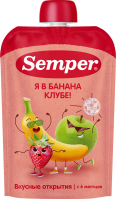 Пюре Банан, Клубника, Яблоко, 100 г