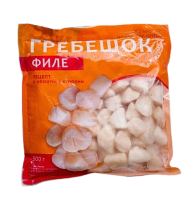 Гребешок замороженный без икры IQF, 40/60, 500 г