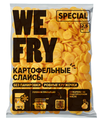 Картофельные слайсы без панировки (SL01) Special We Fry, 2,5 кг