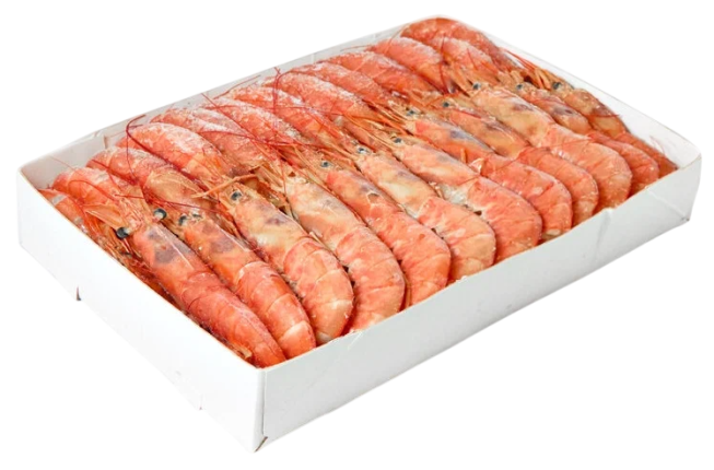 Креветка красная с головой в панцире L1 (10-20 шт),  2 кг